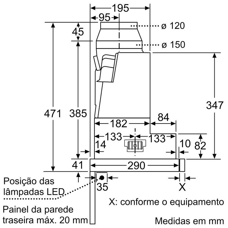Serie 4 Exaustor telescópico 90 cm Prateado metálico Serie 4 Exaustor telescópico 90 cm Prateado metálico