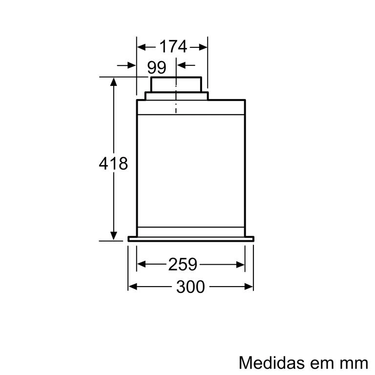 Serie 6 Exaustor integrável 86 cm Inox Serie 6 Exaustor integrável 86 cm Inox
