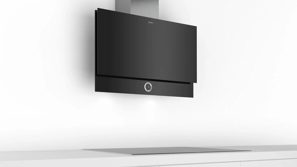 Serie 8 Chaminé de parede 90 cm Vidro Preto Serie 8 Chaminé de parede 90 cm Vidro Preto