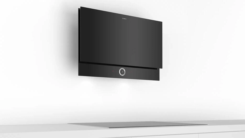 Serie 8 Chaminé de parede 90 cm Vidro Preto Serie 8 Chaminé de parede 90 cm Vidro Preto