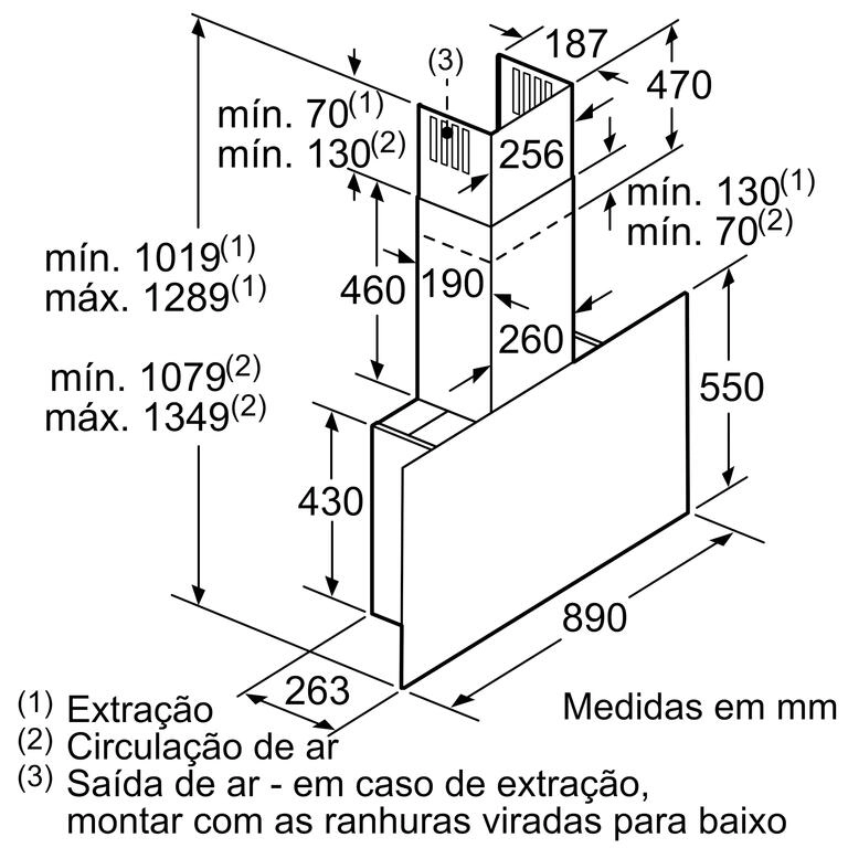Serie 8 Chaminé de parede 90 cm Vidro Preto Serie 8 Chaminé de parede 90 cm Vidro Preto