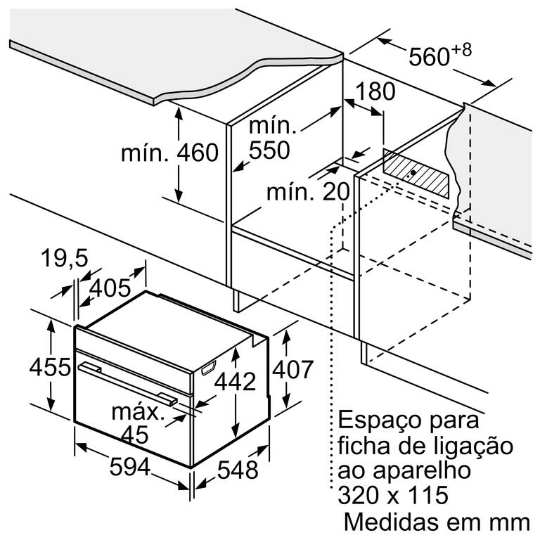 Serie 6 Forno micro-ondas 60x45 Inox Serie 6 Forno micro-ondas 60x45 Inox