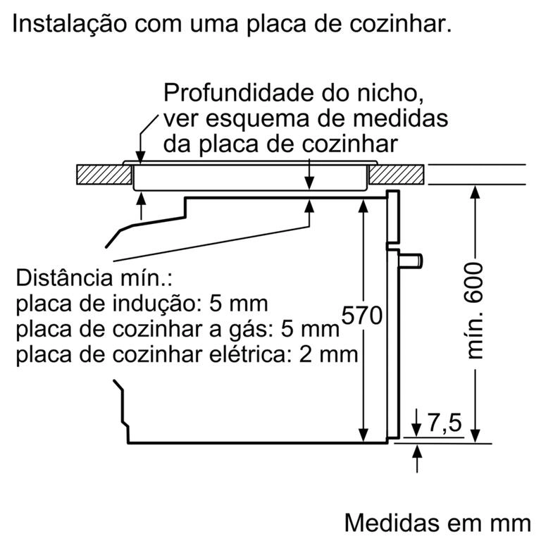 Serie 6 Forno integrável 60x60 Inox Serie 6 Forno integrável 60x60 Inox