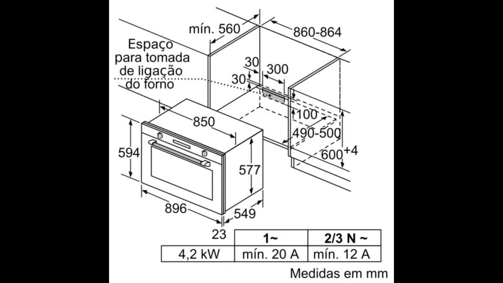 Serie 6 Forno integrável 90x60 Inox Serie 6 Forno integrável 90x60 Inox