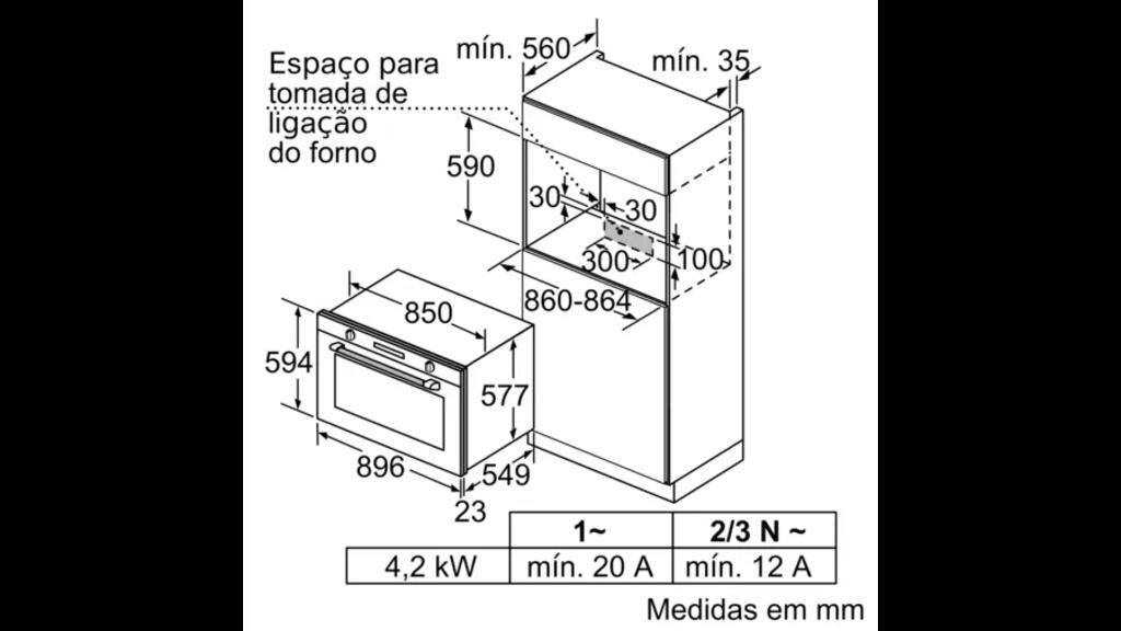 Serie 6 Forno integrável 90x60 Inox Serie 6 Forno integrável 90x60 Inox
