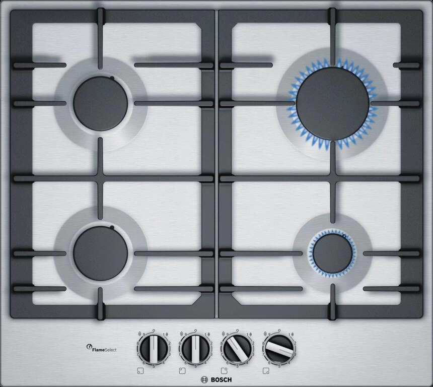 Serie 6 Placa a gás 60 cm Inox Serie 6 Placa a gás 60 cm Inox