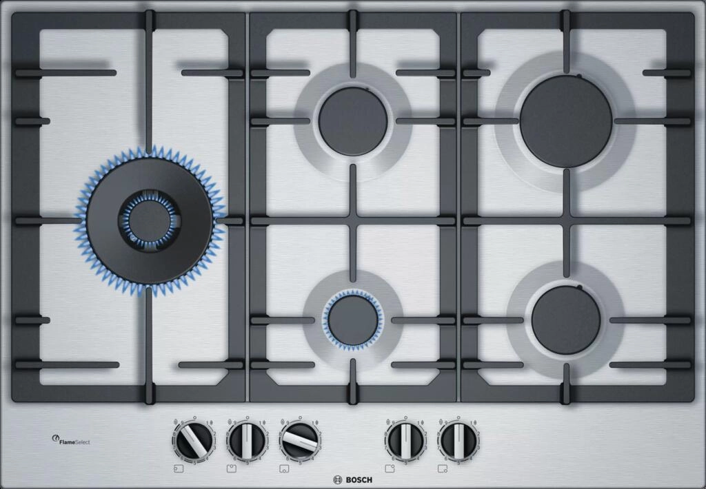 Serie 6 Placa a gás 75 cm Inox Serie 6 Placa a gás 75 cm Inox