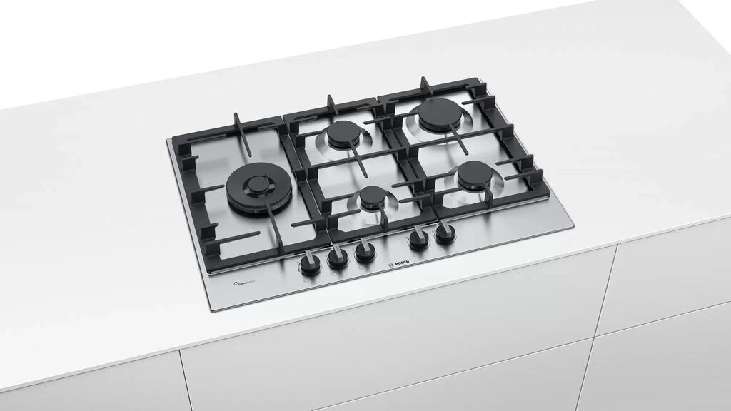Serie 6 Placa a gás 75 cm Inox Serie 6 Placa a gás 75 cm Inox