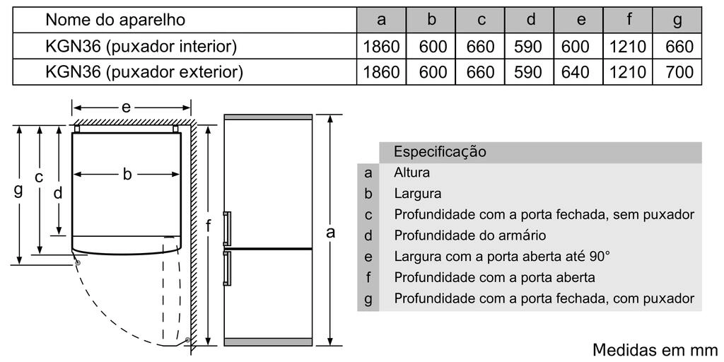 Serie 4 Combinado de instalação livre 186x60 cm Inox Serie 4 Combinado de instalação livre 186x60 cm Inox