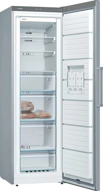 Serie 4 Congelador de instalação livre 186x60 cm Inox Serie 4 Congelador de instalação livre 186x60 cm Inox