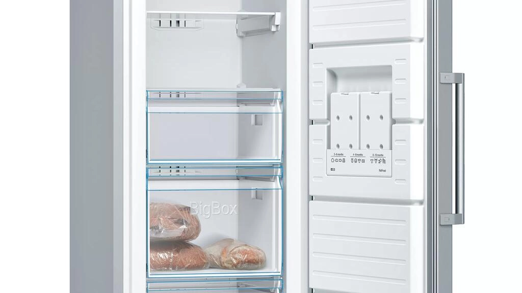 Serie 4 Congelador de instalação livre 186x60 cm Inox Serie 4 Congelador de instalação livre 186x60 cm Inox
