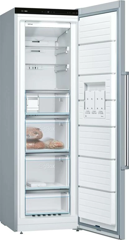 Serie 6 Congelador de instalação livre 186x60 cm Inox Serie 6 Congelador de instalação livre 186x60 cm Inox