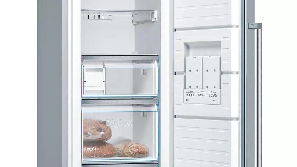 Serie 6 Congelador de instalação livre 186x60 cm Inox Serie 6 Congelador de instalação livre 186x60 cm Inox