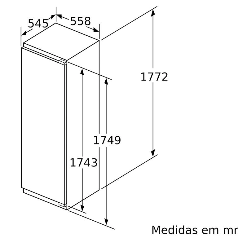 Serie 6 Frigorífico integrável 177.5x56 cm flat hinge Serie 6 Frigorífico integrável 177.5x56 cm flat hinge