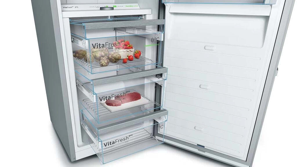 Serie 8 Frigorífico de instalação livre 186x60 cm Inox Serie 8 Frigorífico de instalação livre 186x60 cm Inox