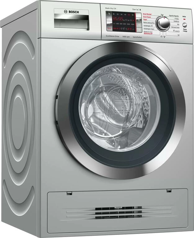 Serie 6 Máquina de Lavar e Secar Roupa7/4 kg 1400 rpm, Inox Serie 6 Máquina de Lavar e Secar Roupa7/4 kg 1400 rpm, Inox