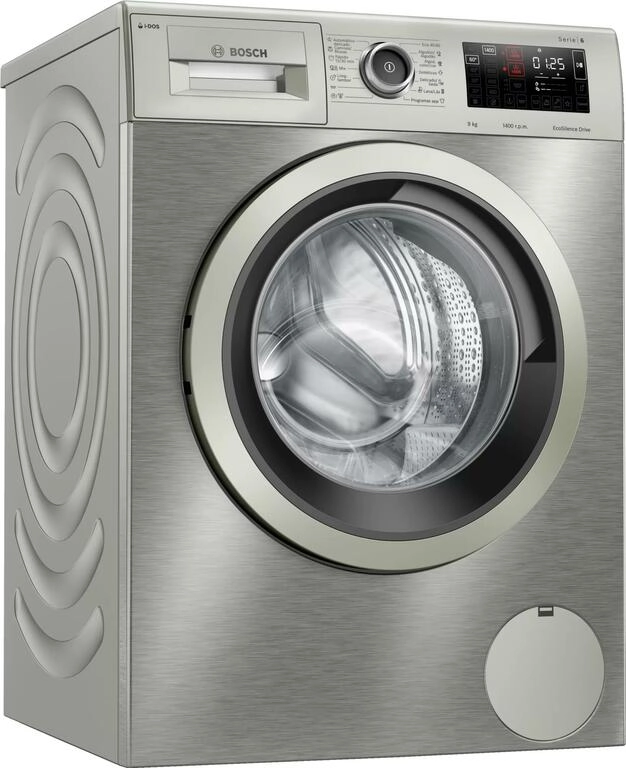 Serie 6 Máquina de Lavar Roupa, 9 kg 1400 rpm, inox Serie 6 Máquina de Lavar Roupa, 9 kg 1400 rpm, inox