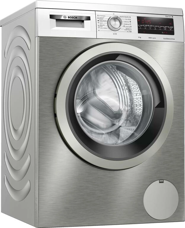 Serie 6 Máquina de Lavar Roupa, 9 kg 1400 rpm, inox Serie 6 Máquina de Lavar Roupa, 9 kg 1400 rpm, inox