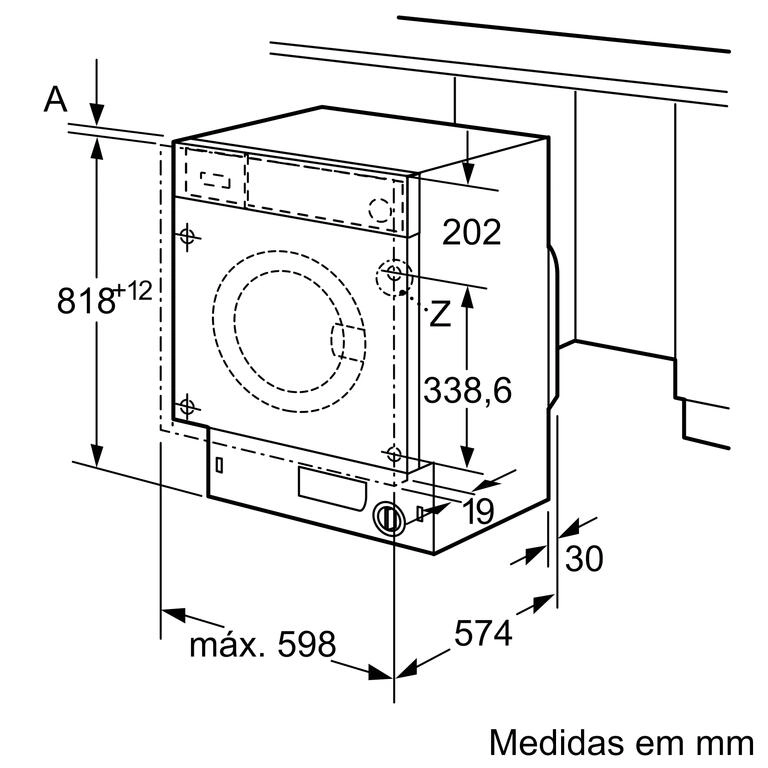 Serie 6 Máquina de lavar roupa de integrar, 7 kg 1200 rpm Serie 6 Máquina de lavar roupa de integrar, 7 kg 1200 rpm