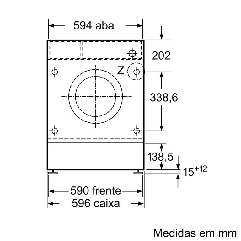 Serie 6 Máquina de lavar roupa de integrar, 8 kg 1200 rpm Serie 6 Máquina de lavar roupa de integrar, 8 kg 1200 rpm