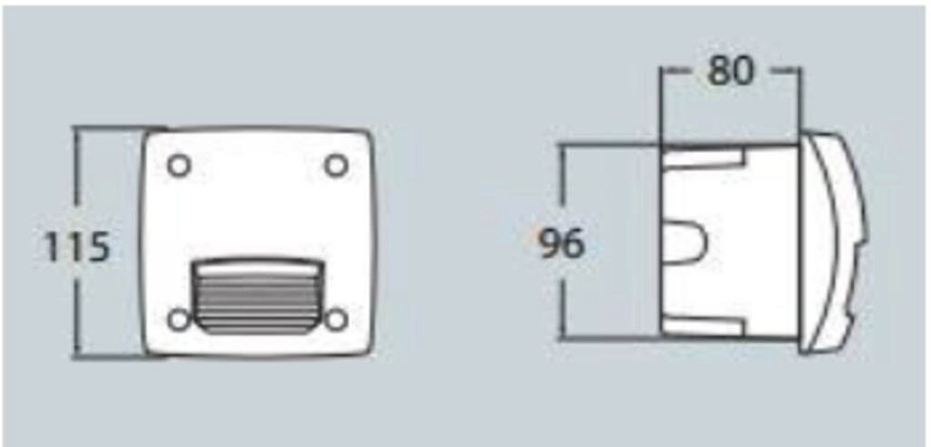Aplique de Encastrar Leti 100 Square ST Aplique de Encastrar Leti 100 Square ST