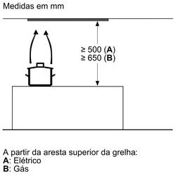 Serie 4 Chaminé com design integrado 90 cm Inox