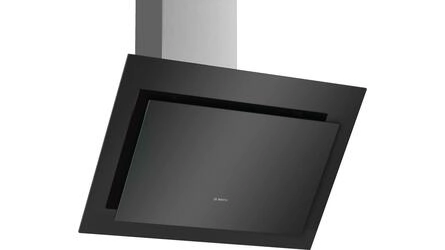 Serie 4 Chaminé de parede 80 cm Vidro Preto