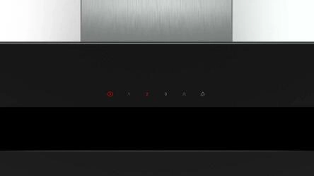 Serie 4 Chaminé de parede 80 cm Vidro Preto