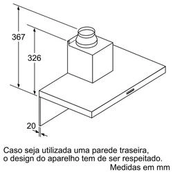 Serie  4 Chaminé de parede 90 cm Inox