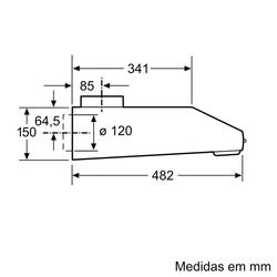 Serie 4 Exaustor horizontal 60 cm Inox