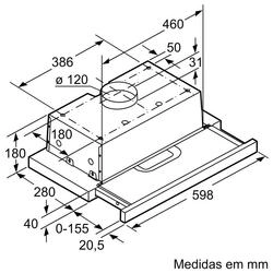 Serie 4 Exaustor telescópico 60 cm Prateado