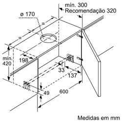 Serie 4 Exaustor telescópico 90 cm Prateado metálico