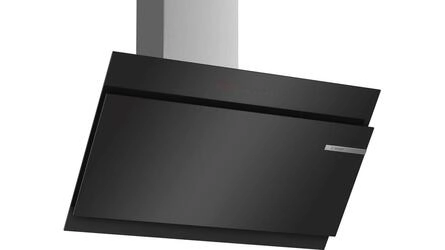 Serie 6 Chaminé de parede 90 cm Vidro Preto