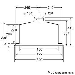 Serie  6 Exaustor integrável 52 cm Inox