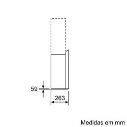 Serie 8 Chaminé de parede 90 cm Vidro Preto