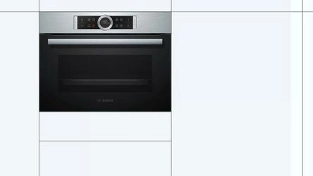 Serie 8 Forno compacto c/ função micro-ondas 60x45 cm Inox