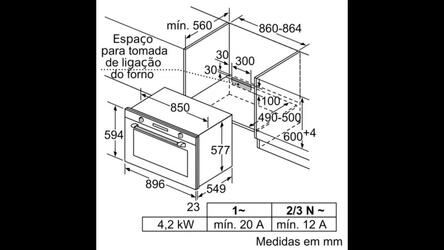 Serie 6 Forno integrável 90x60 Inox