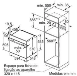  Serie 8 Forno integrável 60x60 Inox