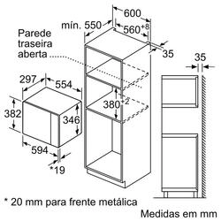 Serie 4 Micro-ondas integrável 60x38 Inox