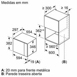 Serie 4 Micro-ondas integrável 60x38 Inox