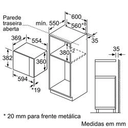 Serie 6 Micro-ondas integrável 59x38 Inox