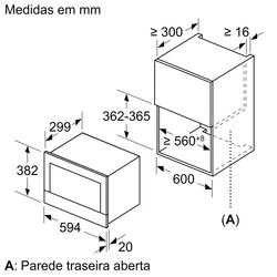 Serie 8 Micro-ondas integrável 60x38  Inox