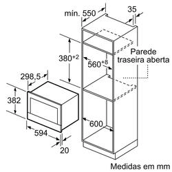 Serie 8 Micro-ondas integrável 60x38  Inox