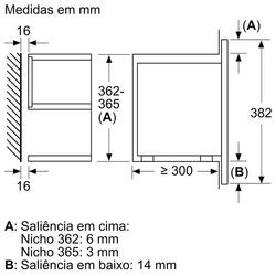 Serie 8 Micro-ondas integrável 60x38 Preto