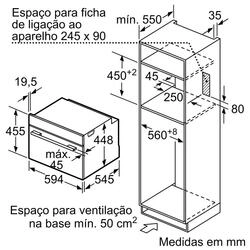 Serie 8 Micro-ondas integrável 60x45 Inox