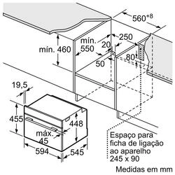 Serie 8 Micro-ondas integrável 60x45 Inox