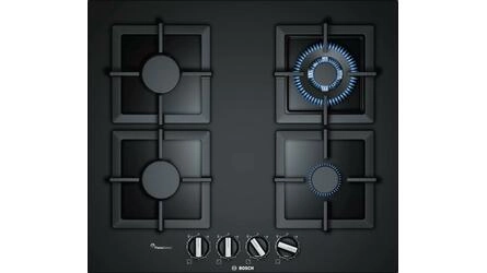 Serie 6 Placa a gás 60 cm Vidro duro, Preto