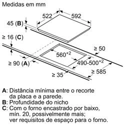 Serie 6 Placa vitrocerâmica 60 cm Preto