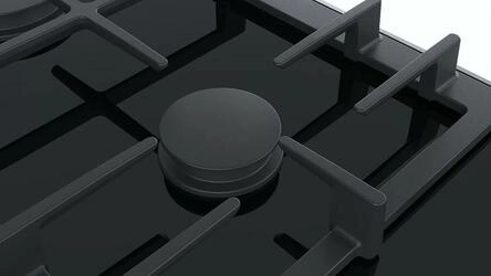 Serie 8 Dominó a gás 30 cm Vidro, Preto