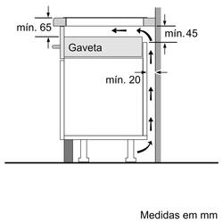 Serie 8 Placa de indução 90 cm Preto